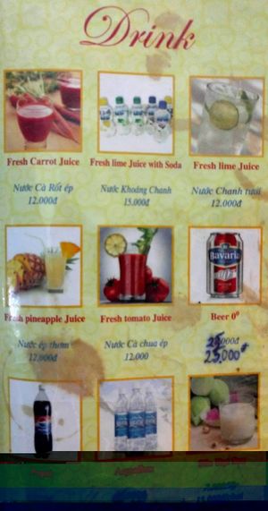 drinks at Loving Hut - Bien Tinh Thuong in Da Nang