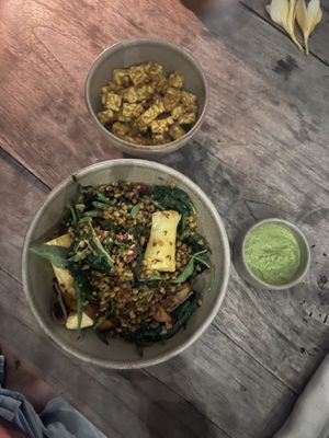 Rosted vegetables + tempeh add on  at Ulu Garden in Pecatu