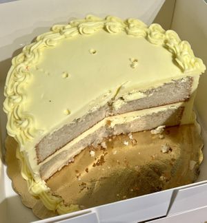 Coconut cake w lemon buttercream frosting   at The Cake Bar in Denver