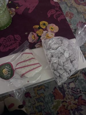 Zebra cakes and puppy chow  at The Cake Bar in Denver