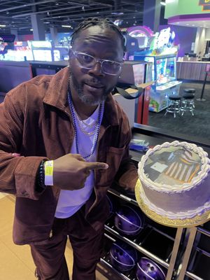 Wonderful celebration cake, US citizen!! Yummy!! Thanks a million!!  at The Cake Bar in Denver