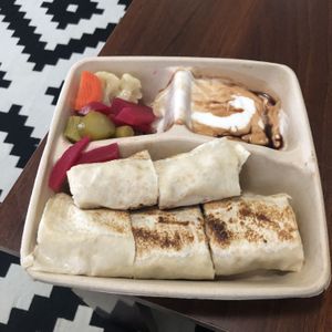 Tindle Not-a-chicken platter  at Zaroob  in Abu Dhabi