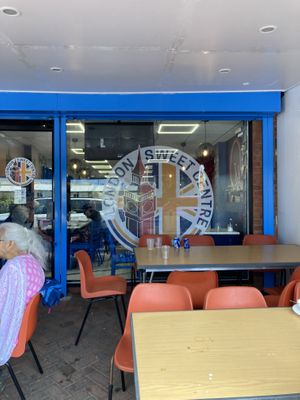 Restaurant store front on Ampthill Road  at London Sweet Centre in Bedford