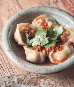 boiled gyoza at WILL YOU CURRY ME? in Fukuoka