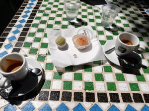 Coffee and sweets at Pasticceria Maria Grammatico in Erice