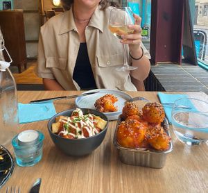 Patatas bravas, Bang bang cauliflower  at Orbis in Stamford