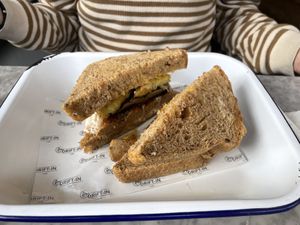 Vegan breakfast ‘bun'  at Drift  in York