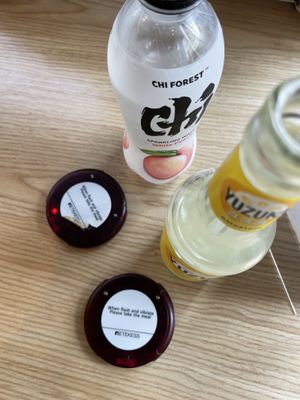 Drinks and buzzer for ordering  at Bowl Maker Society in Cologne