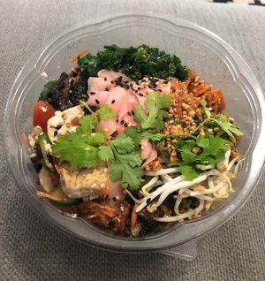 Custom poke bowl  at Poke and Co  in Abu Dhabi