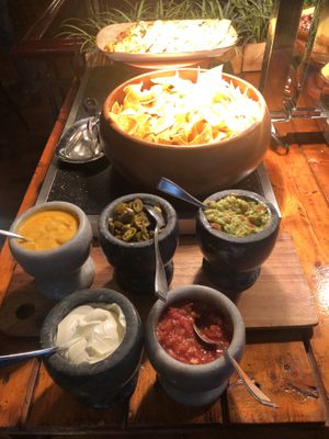 Chips and dips  at Cooper's Bar and Restaurant in Abu Dhabi