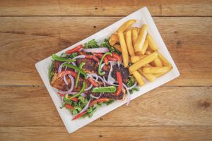 Tofu kebab  at African Vibrations Hostel Osu in Accra