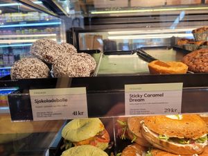 Selection of sweet cakes/bites at Espresso House - Nordre Gate in Oslo