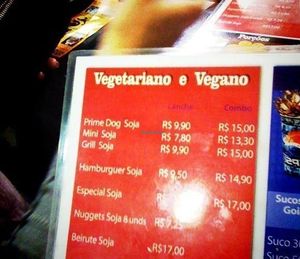 Prime Dog vegan menu at Prime Dog - Vila Mariana in Sao Paulo