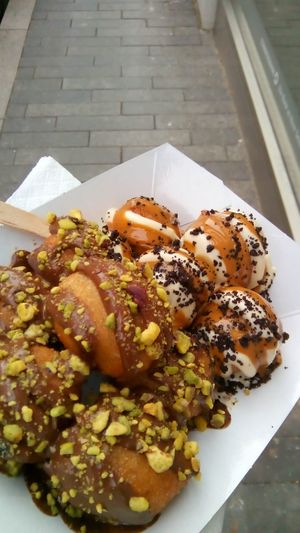 Took a while to find (unclear address), but once I did.. yum! at LukumadesMUC in Munich