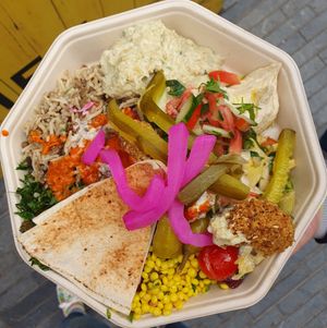 Salad box at Levant Kitchen - Southbank Centre Food Market in South East London