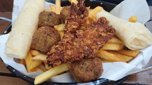 Vegan Neruda plate at Neruda Pub  in Istanbul