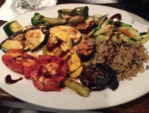 Roasted veggie plate -- dinner entree at Triple George Grill in Las Vegas
