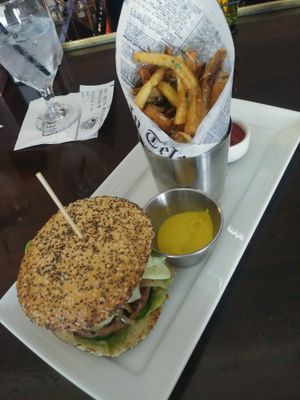 Southwest vegan burger at Triple George Grill in Las Vegas