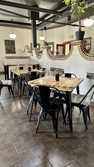 Dining area  at Yafay Organic Bistro in Sandpoint