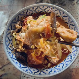 Lovely northern style noodles   at Baan Chey - บ้านเจ in Nan