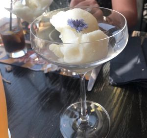 Specially made lemon sorbet   at Stills in Abu Dhabi