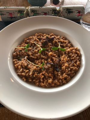 Tomato risotto  at CuiScene in Abu Dhabi