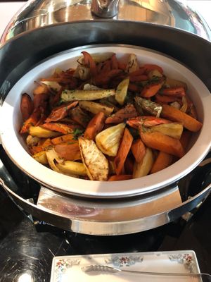 Roasted root veg at CuiScene in Abu Dhabi