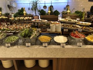 Salad bar  at Giornotte in Abu Dhabi