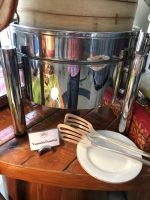 Vegan vegetable dumpling in the oriental section  at Giornotte in Abu Dhabi