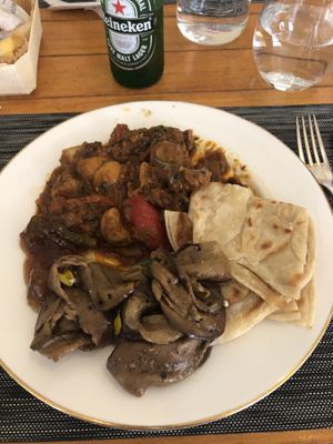 Mushroom curry with paratha  at Giornotte in Abu Dhabi