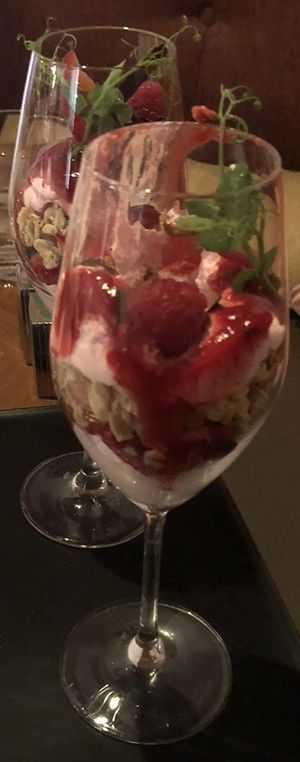 Granola, vegan cream and fruit  at Giornotte in Abu Dhabi