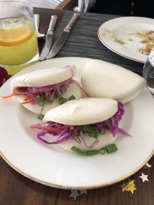 Vegan bao buns  at Giornotte in Abu Dhabi