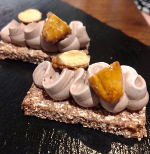 Oat bars with chocolate cream  at Giornotte in Abu Dhabi
