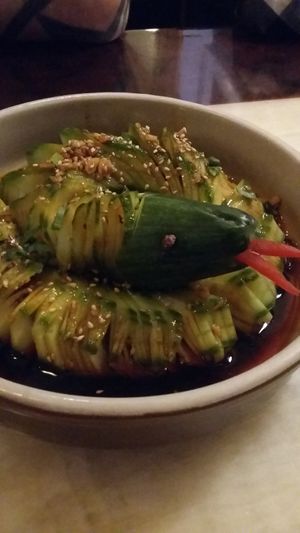 Cucumber salad at Eat East in Stockholm