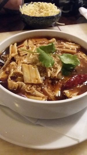 Sichuan soup with tofu skin at Eat East in Stockholm