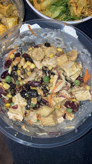  Salads from the bar. Choose your own ingredients and mix with some vegan sauce. Find fresh veggies, protein options (tempeh, tofu) as well as nuts, grains and seeds  at Cold storage  in Kuala Lumpur