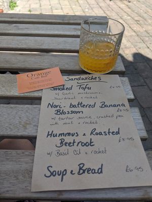 Menu at Orange Cafe Bar in Mousehole