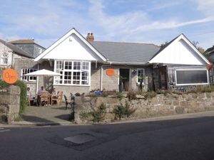 The cafe from outside. at Orange Cafe Bar in Mousehole
