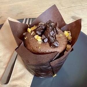 Chocolate orange cupcake   at Orange Cafe Bar in Mousehole