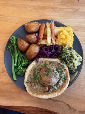 Mushroom tart  at Orange Cafe Bar in Mousehole
