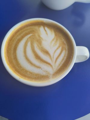 Flat white (oat) at The Capsule Cafe in Ericeira