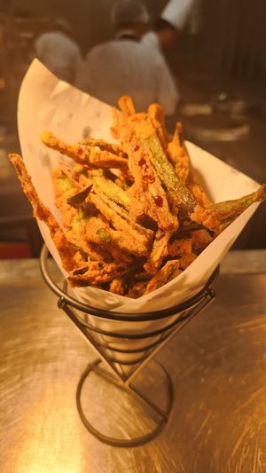 Okra stick at Sthan M1 in Manchester