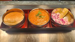 Pav bhaji at Sthan M1 in Manchester