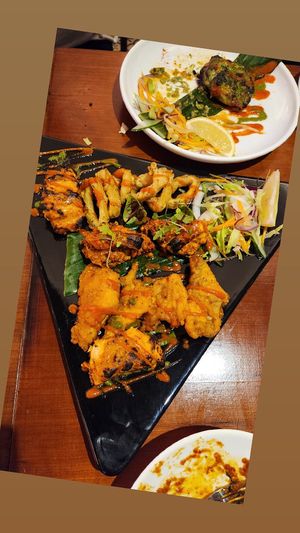 Meat platter at Sthan M1 in Manchester