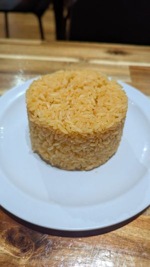 Yellow rice at Birriaholic in Bethlehem