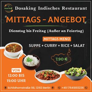 Mittag Angebot at Dosakingz Indisches Restaurant in Berlin