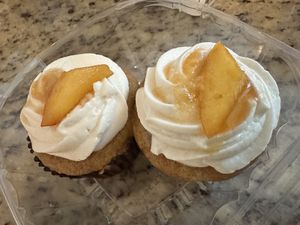 Peach cupcakes   at Buttafly Kisses Vegan Treats in Austell