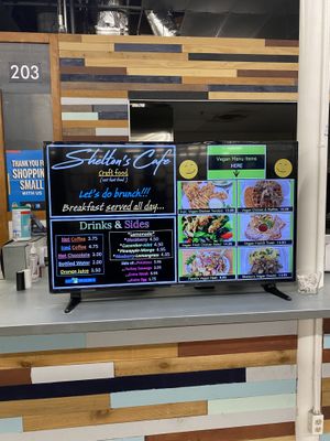 Vegan menu  at Shelton's Cafe in Desoto