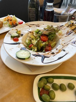 Salad- without prawns  at El Olivo in Frigiliana
