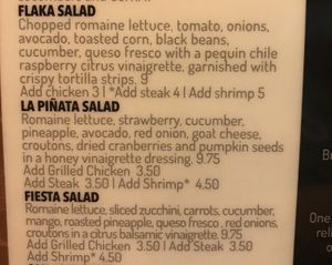 Vegetarian options at San Jose  at San Jose in Zebulon